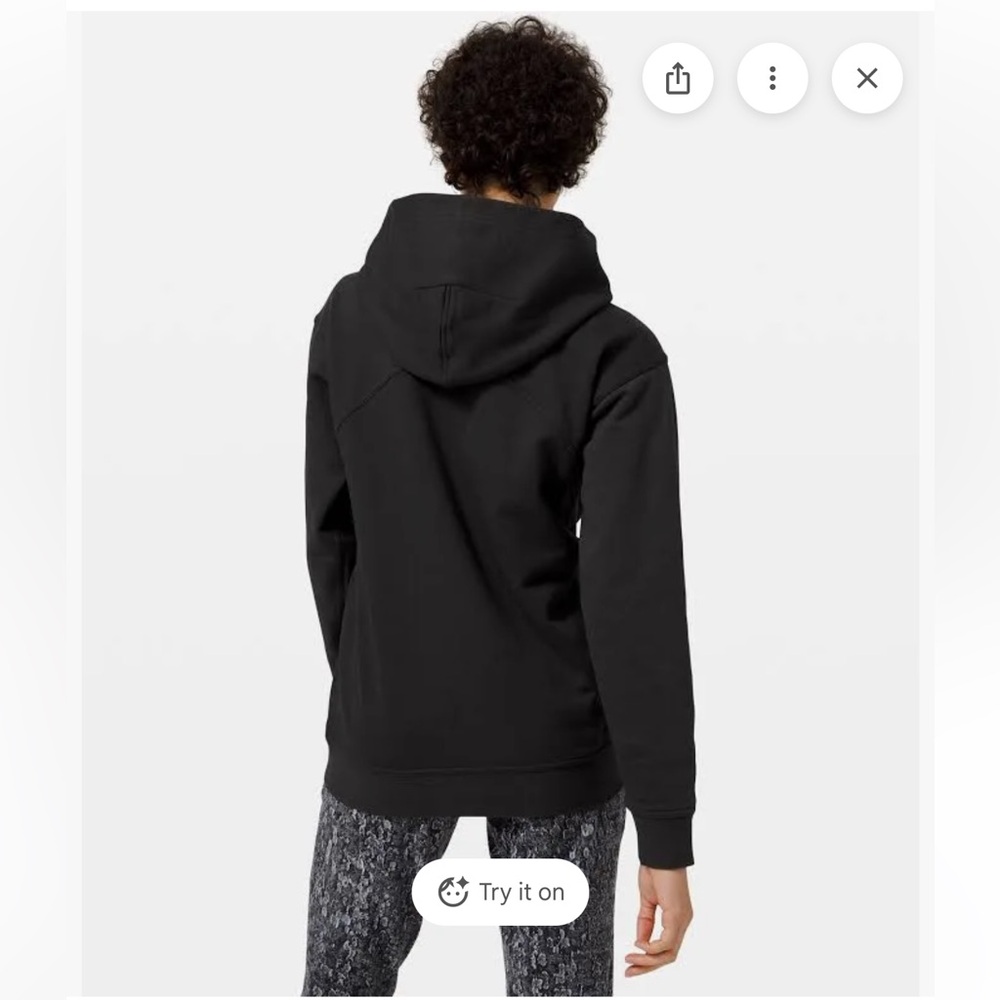NWT Lululemon Black French Terry Hoodie Size 8 - Picture 3 of 6